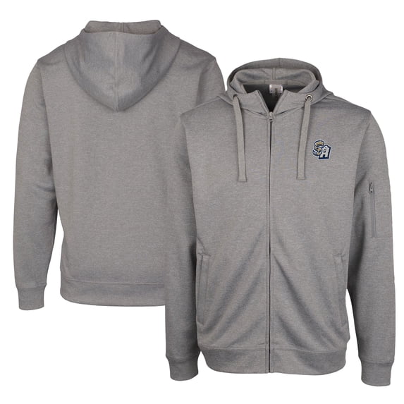 Unisex Cutter & Buck Gray San Antonio Missions Clique Lift Eco Performance Full-Zip Hoodie