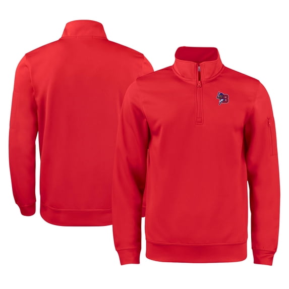 Unisex Cutter & Buck Red Buffalo Bisons Clique Lift Eco Performance Half-Zip Pullover Top