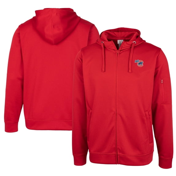 Unisex Cutter & Buck Red Iowa Cubs Clique Lift Eco Performance Full-Zip Hoodie