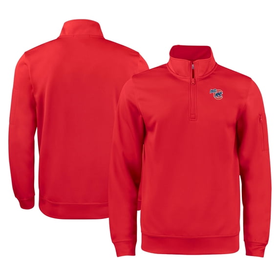 Unisex Cutter & Buck Red Iowa Cubs Clique Lift Eco Performance Half-Zip Pullover Top