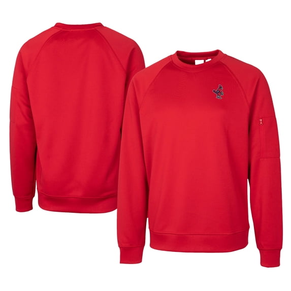 Unisex Cutter & Buck Red Memphis Redbirds Clique Lift Eco Performance Sweatshirt