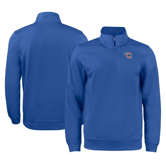 Unisex Cutter & Buck Royal Iowa Cubs Clique Lift Eco Performance Half-Zip Pullover Top