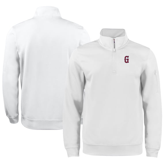 Unisex Cutter & Buck White Greenville Drive Clique Lift Eco Performance Half-Zip Pullover Top