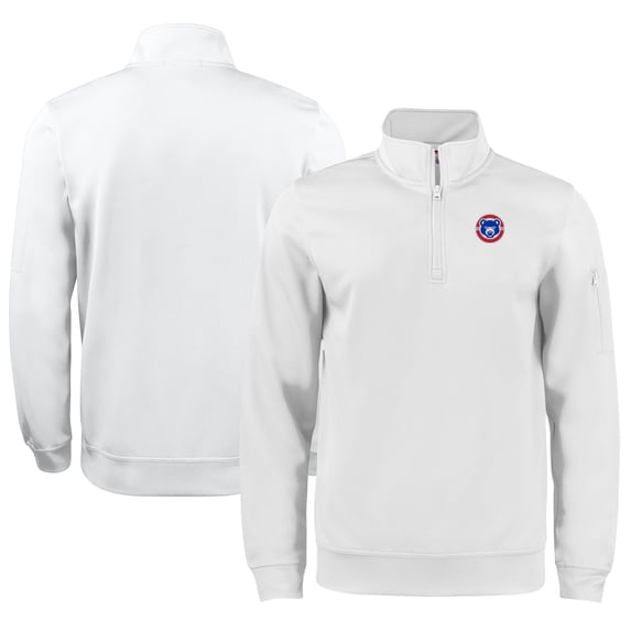 Unisex Cutter & Buck White South Bend Cubs Clique Lift Eco Performance Half-Zip Pullover Top