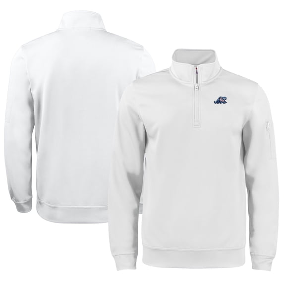 Unisex Cutter & Buck White West Michigan Whitecaps Clique Lift Eco Performance Half-Zip Pullover Top