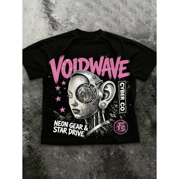 Unisex Cyberpunk Cyborg Graphic Sci-Fi Voidwave T-Shirt