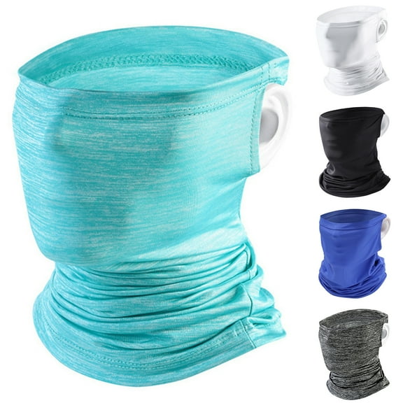 Unisex Cycling Face Cover Hanging Ear Sun Neck Tube Scarf Sweat Wicking Face Cover for Hiking Camping Hunting Running Royal Blue