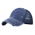 thumbnail image 1 of Unisex Denim Baseball Cap - Adjustable Buckle - Sun Protection Hat - for Outdoor Activities & All Seasons, 1 of 3