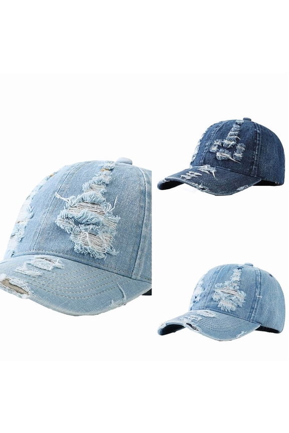 Unisex Denim Baseball Cap Cowboy Hat Outdoor Casual Adjustable Hats for Women Men Hats for Women Men Washed Baseball Hat Adjustable Cotton Sports Caps for Adults Outdoor Activities