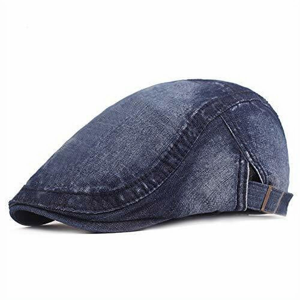 Unisex Vintage Washed Denim Newsboy Hats Flat Ivy Gatsby Cabbie Driving Berets Hat Cotton Dad Cap For Men Women