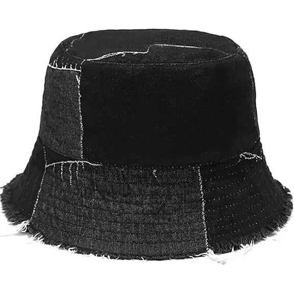 Unisex Denim Washed Cotton Bucket Hat Vintage Beach Sun Hat
