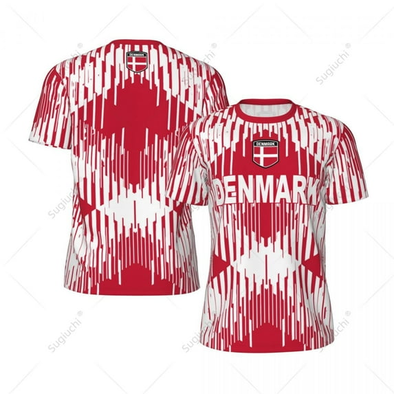 Unisex Denmark Flag 3D Printed T-shirt Fans Mesh tshirt For Running Bike Soccer Tennis Fitness Sports Exclusive