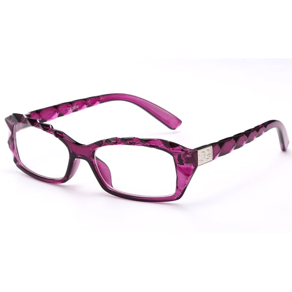 Unisex Diamond Design High Quality Durable Clear Lens Fashion Glasses