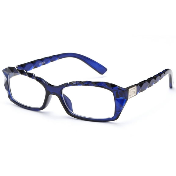 Unisex Diamond Design High Quality Durable Clear Lens Fashion Glasses