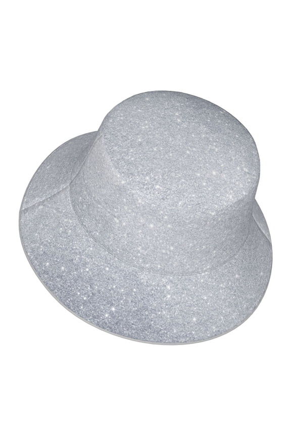 Unisex Diamond Silver Pattern Bucket Hat Fisherman Cap Reversible Travel Sunhat With Reflective Stripe