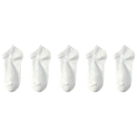 Unisex Disposable Socks Short Tube Travel Socks 5 Pairs Lightweight Breathable Daily Use Convenient Single Use Footwear White