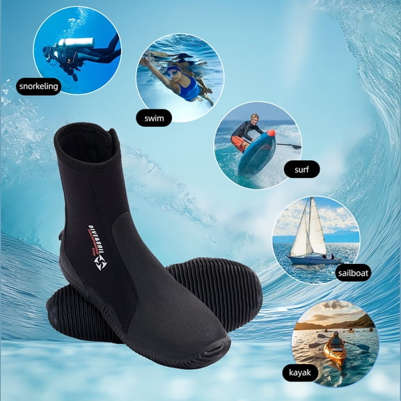 Unisex Dive Boots Boot Neoprene Dive Boots Anti-slip Surf Booties Diving Boots for Sailing Snorkeling Boating