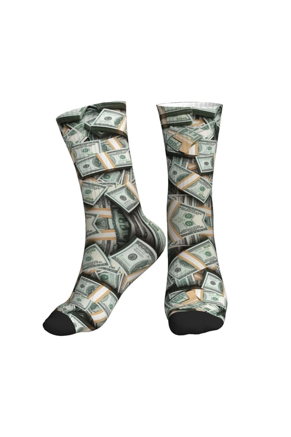 Unisex Dollars Pattern Novelty Ankle Socks Colorful ComfortSoft Lightweight Sports Athletic Socks