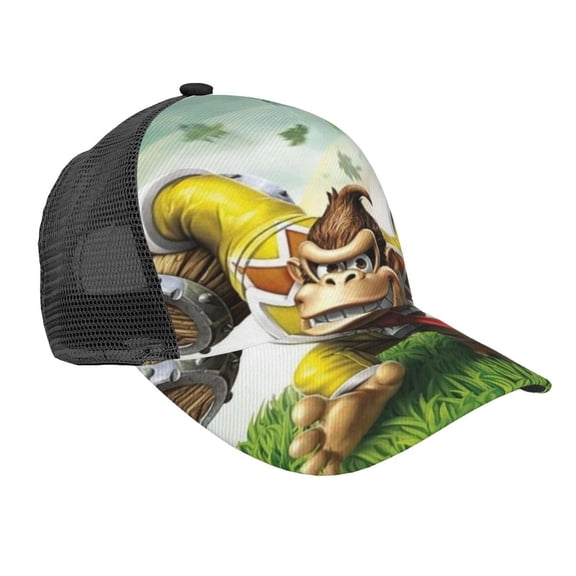 Unisex Don-Key Kon Baseball Cap Adjustable Trucker Mesh Hat For Running Sports Hiking Camping