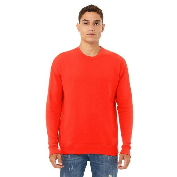 Unisex Drop Shoulder Fleece - POPPY - L