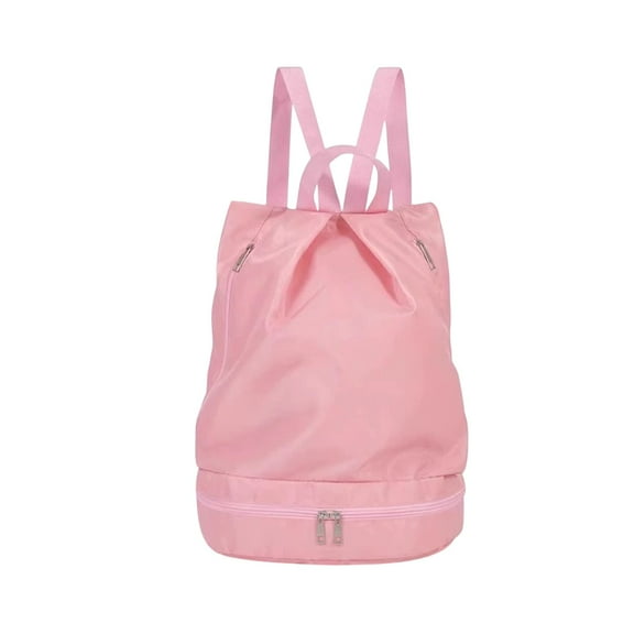 Unisex Dry-Wet Separate Swimming Bag - Waterproof Fitness Backpack, for Swimsuit Storage Beach Outdoor Gym Travel （ Pink ）