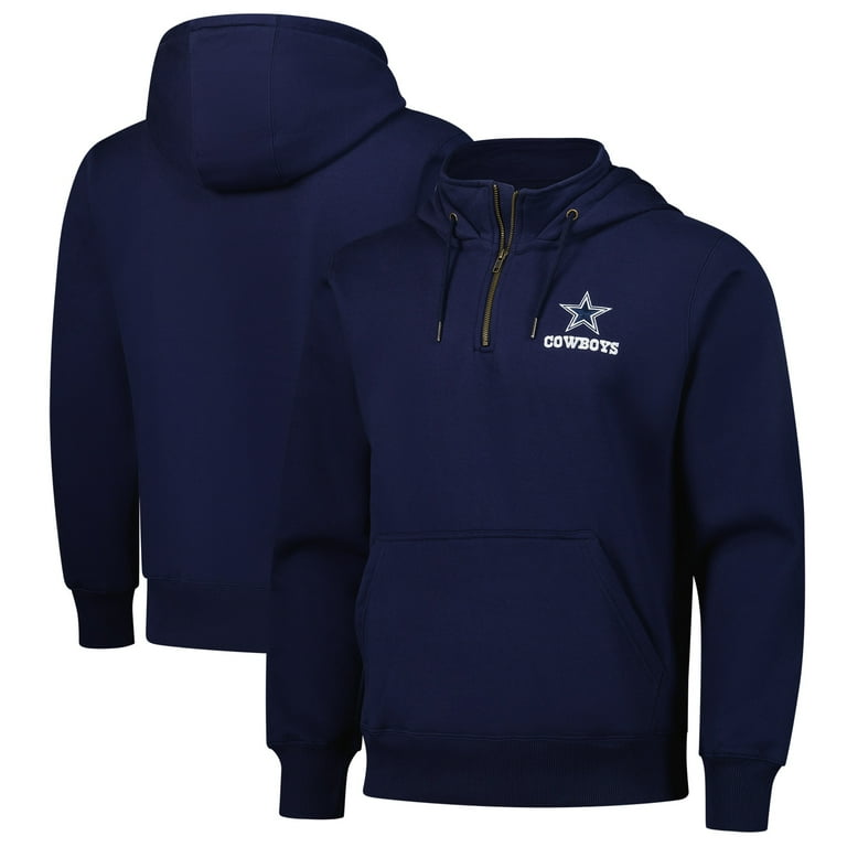 Unisex Dunbrooke Navy Dallas Cowboys Defender Quarter-Zip Hoodie