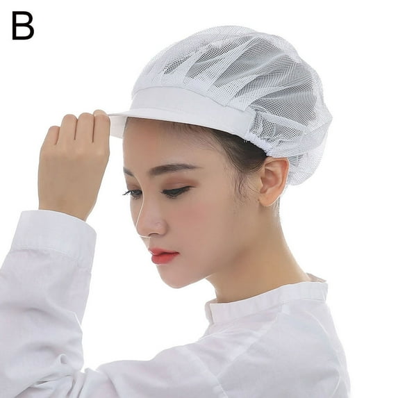 Unisex Dustproof Breathable Elastic Kitchen Chef Hat Cleaner Factory Work Cap