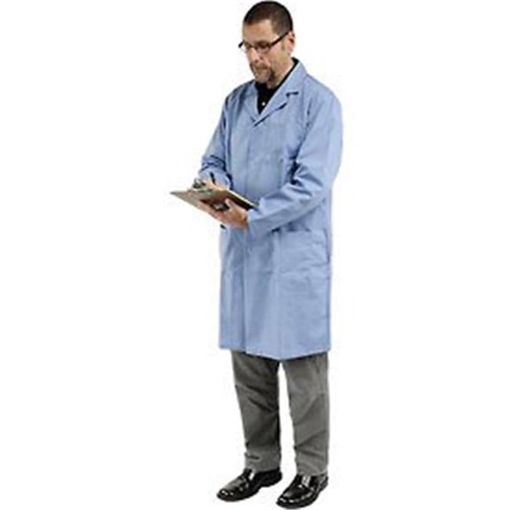 Unisex ESD Lab Coat - Blue - Extra Large - Static Dissipative