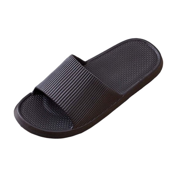 Unisex EVA House Slides Slippers, Waterproof Slip-Resistant, Lightweight Indoor Outdoor Comfort Slides for Men and Women, Black,Size 44