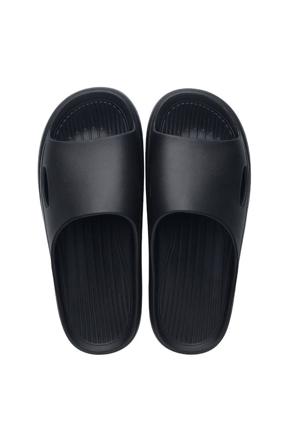 Unisex EVA Shower Slippers, Thick Sole Non-Slip Bathroom Sandals, Lightweight Waterproof Home Indoor Slippers for Men and Women, Simple Minimalist Comfort Slides