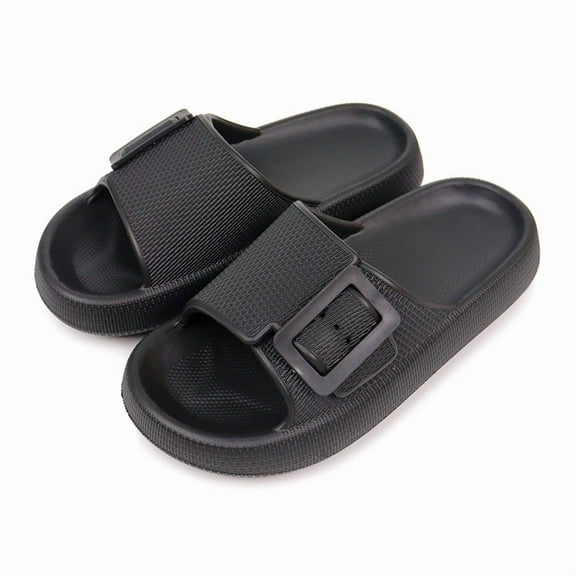 Unisex EVA Single Buckle Thong Sandals, Home Bathroom Non-Slip Thick Soled Summer Slippers, Available in Multiple Colors