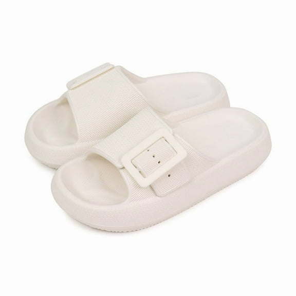 Unisex EVA Single Buckle Thong Sandals, Home Bathroom Non-Slip Thick Soled Summer Slippers, Available in Multiple Colors