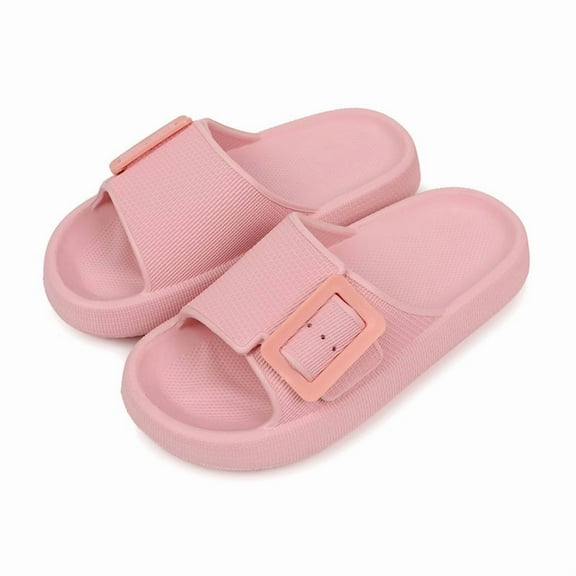 Unisex EVA Single Buckle Thong Sandals, Home Bathroom Non-Slip Thick Soled Summer Slippers, Available in Multiple Colors