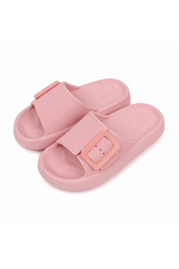 Unisex EVA Single Buckle Thong Sandals, Home Bathroom Non-Slip Thick Soled Summer Slippers, Available in Multiple Colors