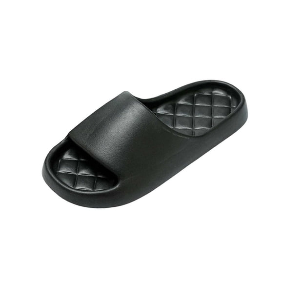 Unisex EVA Slides Black - Non-Slip Waterproof Pool & House Slippers, Comfortable Lightweight Sandals for Men and Women,Size 40