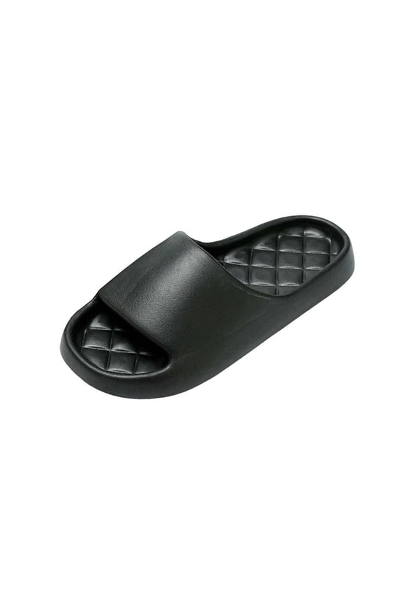 Unisex EVA Slides Black - Non-Slip Waterproof Pool & House Slippers, Comfortable Lightweight Sandals for Men and Women,Size 40