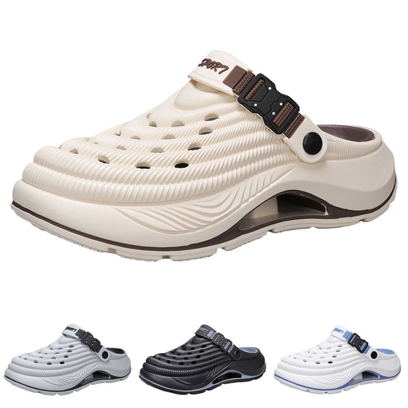 Unisex EVA Waterproof Slip-On Shoes with Arch Support Wide Sandals
