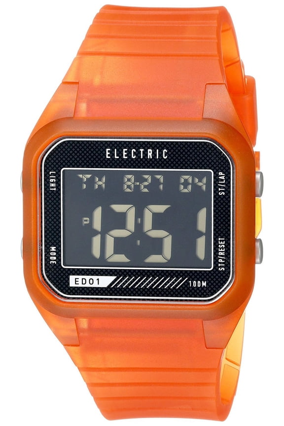 Unisex EW0110030064 ED01 Digital Display Japanese Quartz Orange Watch