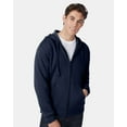 thumbnail image 1 of Unisex Eco-Cozy Fleece Zip Hooded Sweatshirt - MIDNIGHT NAVY - 2XL, 1 of 5