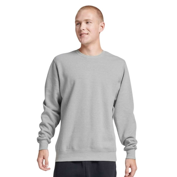Unisex Eco Premium Blend Ring-Spun Crewneck Sweatshirt, 57/43 Cotton/Polyester Long Sleeve Winter Sweater (Forest Grey Heather , S)