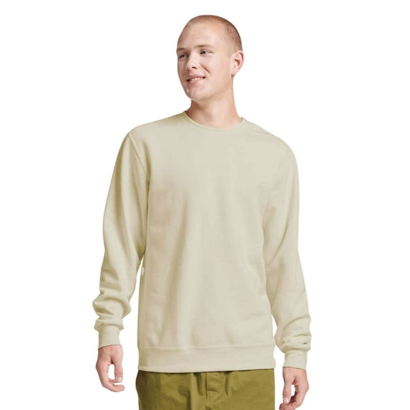 Unisex Eco Premium Blend Ring-Spun Crewneck Sweatshirt, 57/43 Cotton/Polyester Long Sleeve Winter Sweater (Sweat Cream Heather , 2XL)