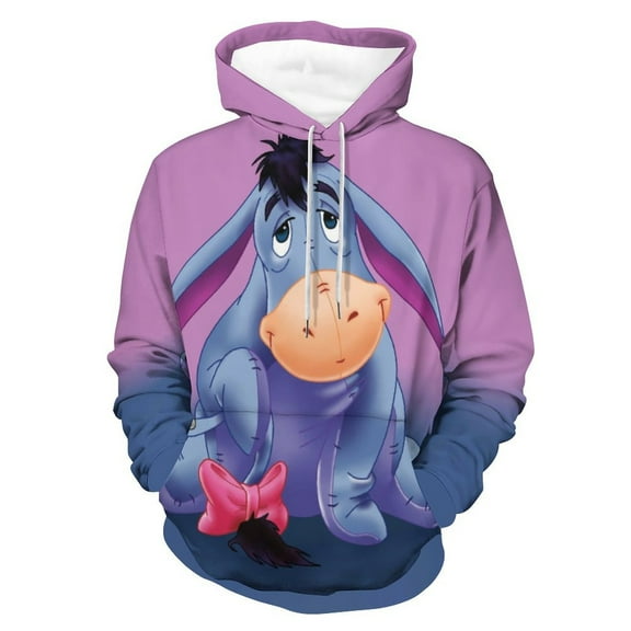 Unisex Ee-Yore Pullover Hoodies 3D Print Novelty Sweatshirts Hoodie With Pocket For Men Women