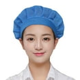 thumbnail image 1 of Unisex Elastic Chef Hat Kitchen Cooking Chef Cap Mesh Food Service Hair Nets, 1 of 8