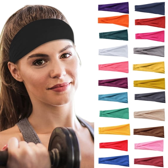 Unisex Elastic Non Slip Sports Headband Soft Fabric Yoga Running Workout