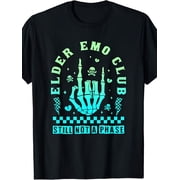 Unisex Elder Emo Club Skeleton Still Not A Phase Graphic T-Shirt