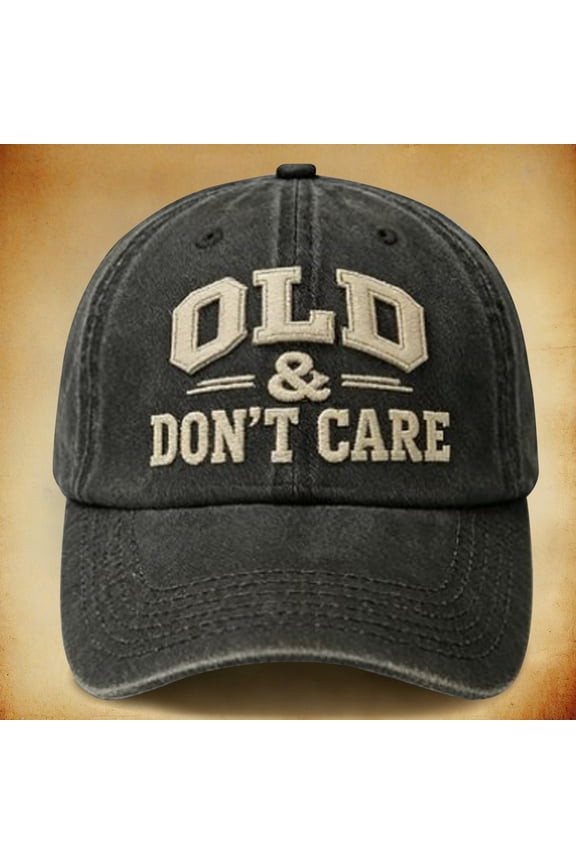 Unisex Embroidered Baseball Cap, Novelty Retirement Hat, Adjustable Snapback, Casual Street Style Hat, Washed Cotton Cap for Gifts, Daily Wear and Outdoor-Black