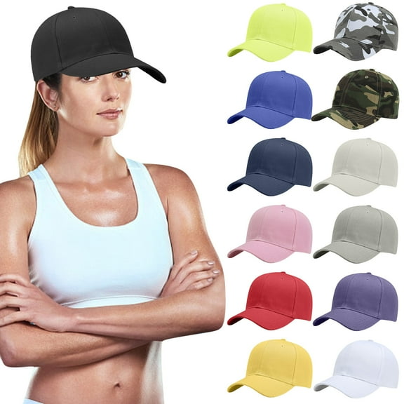 Unisex Embroidered Baseball Cap Sun Protection Adjustable Hat for Outdoor Sports and Running