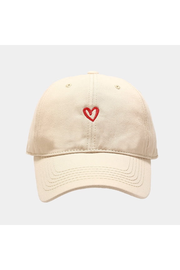 Unisex Embroidered Heart Baseball Cap for Outdoor Sports & Golf