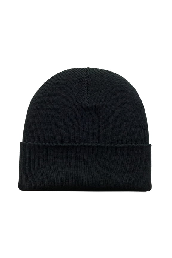 Unisex Embroidered The Bear, Knitted Soft Warm Unisex Beanie, Black, Adjustable Fit