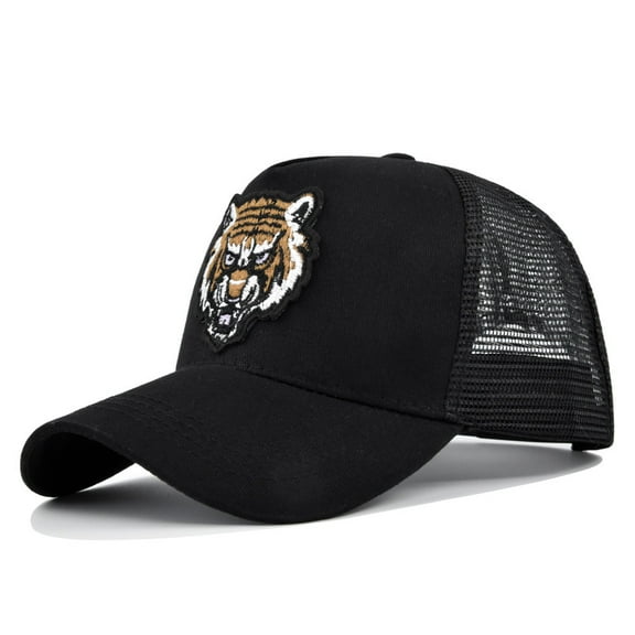 Unisex Embroidered Tiger Baseball Cap Fashion Retro Baseball Cap Funny Print Adjustable Peaked Cap Outdoor Sports Couple Hats Adjustable Curved Brim Hats Sun